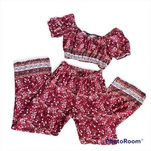 City Triangles High waisted pant and crop top  set